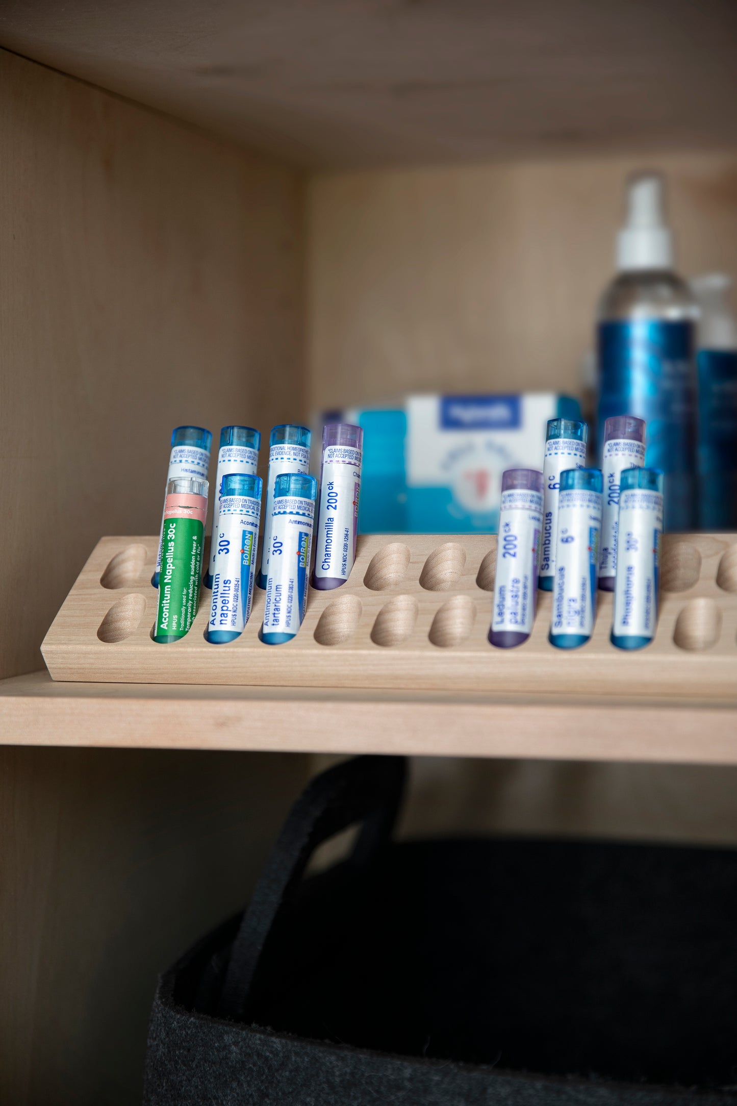 Countertop and/or Shelf Homeopathy Storage